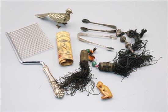 Continental model of a mink & mixed collectables